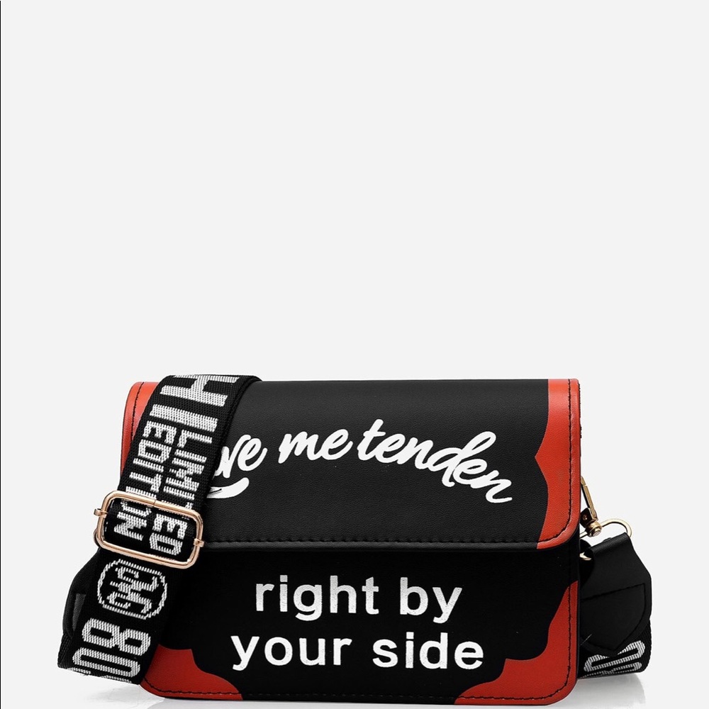 Black Love Me Crossbody Bag